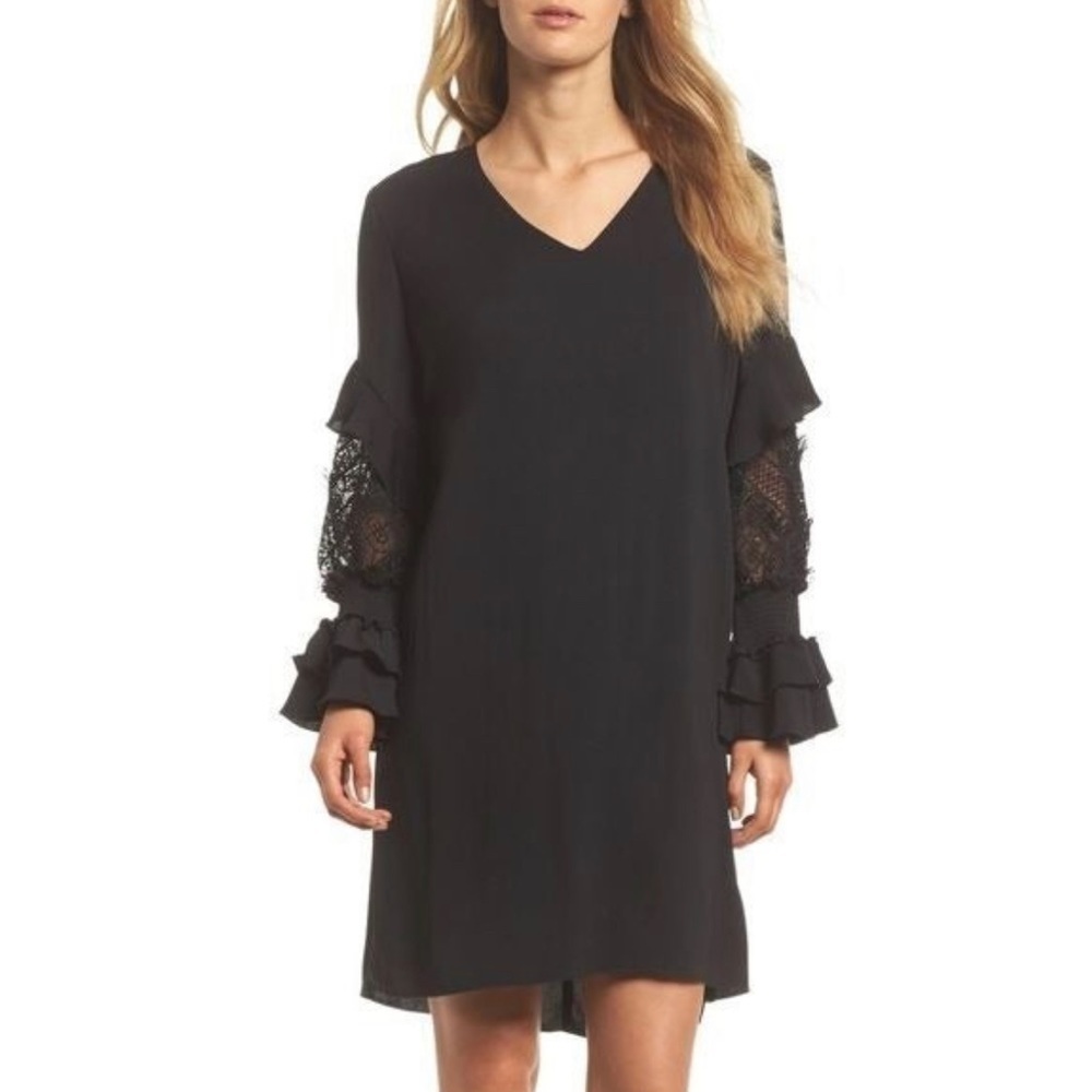 Kobi Halperin Alda Lace Sleeve Shift Dress